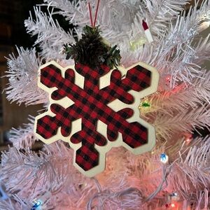 Large Christmas Snowflake
Wooden Pinecone Ornament